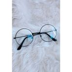 Black Moon Unisex Siyah Yuvarlak Şeffaf Gözlük Siyah Çerçeve