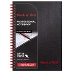 Black n' Red Notebook, Dayanıklı Sert Kapak, Birinci Sınıf Optik Kağıt, Scribzee Uygulaması Uyumlu, Çevre Dostu, Spiral Cilt, 8-1/4 inç, 70 Çift Taraflı Çizgili Çarşaf, 1 Adet (L67000)