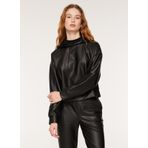 Black On Black B3WL-SWT36 Kapüşon Yaka Düz Siyah Kadın Sweatshirt