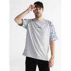 Black On Black E-MIKES Bisiklet Yaka Baskılı Gri Melanj Erkek T-Shirt