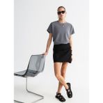 Black On Black Normal Bel Siyah Kadın Düz Mini Etek K-Sotef - XS