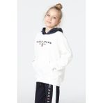 Black One Kız Çocuk Eşofman Takımı Nakış Detaylı Oversize Rahat Tasarım - 10 - 11 Yaş - Ekru