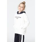 Black One Kız Çocuk Eşofman Takımı Nakış Detaylı Oversize Rahat Tasarım - Ekru - 11 - 12 Yaş