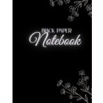 Black Paper Notebook – Silver Luxe Edition: Lined Journal for White, Silver & Metallic Pens