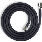 Black Paslanmaz Kopmaz Patlamaz Kaliteli Pvc Duş Hortumu - Yüksek Kaliteli Lüx Duş Spirali - Tüm Duş Setleri/ Duş Başlıkları ile Uyumlu (G1/2) - 150CM Siyah