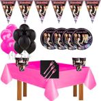 Black Pink Doğum Günü Parti Süsleri Süsleme Seti 8 Kişilik