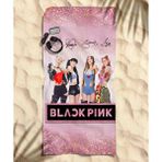 Black Pink Pembe Temalı Plaj Havlusu Çok Renkli