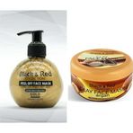Black & Red Soyulabilir Yüz Maskesi Gold 250 Ml + Argan Yağlı Killi Yüz Maskesi 400 Ml.