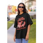 Black Sabbath Heaven And Hell Müzik Grubu Baskılı Unisex Tişört, Oversize Rock Metal Tişört