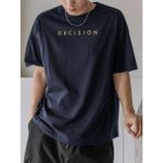 Black Sokak Blacksokak Erkek Lacivert Decision Baskılı Oversize T-Shirt - M
