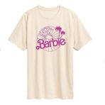 Black Sokak Kadın Bej Barbie Baskılı Oversize Bisiklet Yaka Tişört