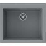 Black Stone Patara 50X57 cm Tek Göz Tezgah Üzeri Gri Granit Mutfak Eviyesi
