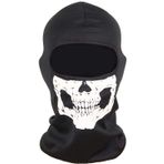 Black Sugar Üniseks Hayalet Kurukafa Kar Maskesi Siyah Kırmızı Mavi Tam Maske Rüzgar Geçirmez Toz Geçirmez Bisiklet Motosiklet Bisikletçi Cadılar Bayramı Parti Bisiklet Yürüyüş Kayak Polyester Beden Tek Beden, Beyaz