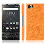 BlackBerry Keyone için Zshion Kılıf, Croco Premium PU Deri Koruyucu Kılıflar BlackBerry Keyone için Basit Deurable ve Hafif Kılıf (Turuncu)