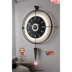 BlackBerry Lavinya (Kırılmaz)( Kablosuz Pilli LED ) - Chakra Dizayn - Metal (Mobilya) Duvar Saati