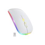 Blackbird Game Center Blic Bwm6 Beyaz Rgb Şarjlı Kablosuz 1600dpı Işıklı Kablosuz Sessiz Mouse