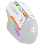 Blackbird Game Center BWM1 1600 DPI RGB Şarjlı Kablosuz Optik Mouse beyaz-gri