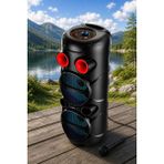 Blackbird Game Center Hepu HP-987 Işıklı Parti Hoparlörü - Tws Bağlantılı & Kablolu Mikrofonlu Taşınabilir Ses Sistemi - Siyah