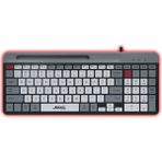 Blackbird Game Center Jedel K37 Slim Kablolu Ofis Klavyesi - Telefon Tutuculu, Sessiz Tuşlu - Gri
