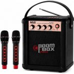 Blackbird Game Center Nss NS-992MIC Boombox Pro Kablosuz Karaoke Hoparlör Fm Radyo 2 Adet Mikrofon - Siyah