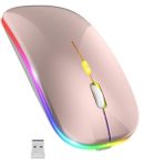 Blackbird Game Center Rose Gold Rgb Şarjlı Kablosuz 1600DPI Işıklı Kablosuz Mouse Bwm6