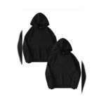 Blackbonds Unisex Siyah 2'Li Sevgili Kombini Sweatshirt