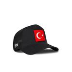 BlackBörk Türk Bayrağı Logolu Siyah Trucker Şapka
