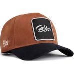 BlackBörk V1 Baseball Boss - 4sb Kod Logolu Unisex Camel-Lacivert Siperli Şapka (Cap) - Standart