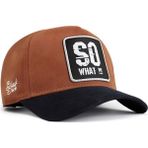 BlackBörk V1 Baseball So What - 2 Kod Logolu Unisex Camel-Lacivert Siperli Şapka (Cap) - Camel - Gri - Standart