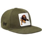 BlackBörk V1 Hip Hop Kids Aslan - 2 Kod Logolu Unisex Haki Çocuk Şapka (Cap) - Standart