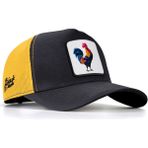 BlackBörk V1 Trucker Horoz - 1 Kod Logolu Koyu Antrasit-Sarı Şapka (Cap) - 70E-Sarı - Standart