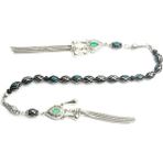 Blackcraft Mineli Oltu Taşı Zaza Tespih - Siyah - Altın