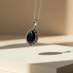 Blackcraft Oltu Taşı Çakra Kadın Kolye