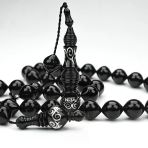 BlackCraft Oltu Taşı İmame Nakkaş Şalgami Kesim Tespih