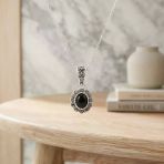 Blackcraft Oltu Taşı Minimal Kolye