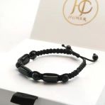Blackcraft Oltu Taşı Örgü Bileklik ( Ayarlanabilir)