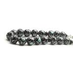 Blackcraft Oltu Taşı Ve Turkuaz Firuze Spiral Desen Zaza Tespih