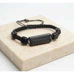 Blackcraft Oltu Taşı Yaprak Desenli Bileklik