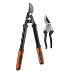 BLACK+DECKER dal budama makası - 2 adet - dal makası 53,3 cm - bahçe makası 20,3 cm - siyah/turuncu