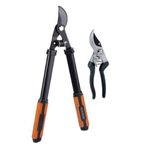 BLACK+DECKER dal budama makası - 2 adet - dal makası 53,3 cm - bahçe makası 20,3 cm - siyah/turuncu