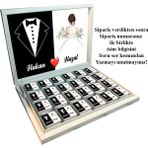 Blackeye Chocolate Kişiye Özel Damat Bohçası Çikolatası Gelin Bohçası Çikolatası Söz Nişan Nikah Çikolatası (72 Adet)