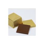 Blackeye Chocolate Sütlü Çizgili Sargılı Kare Madlen Çikolata Altın Renk (200 Adet)