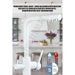 Blackfit 3 Yollu Beyaz Arıtmalı Sıcak Soğuk Çıkışlı Evye Mutfak Bataryası Arıtmalı Musluk