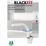Blackfit Beyaz Mix Lavabo Bataryası Çift Su Girişli Çeşme Banyo Musluğu