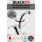 Blackfit Mix Lavabo Bataryası Çift Su Girişli Aç Kapa Banyo Çeşmesi - Krom