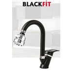 Blackfit Siyah Mix Lavabo Bataryası Filtreli Oynar Başlıklı Banyo Musluğu Banyo Çeşmesi Çift Su Girişli