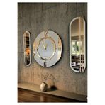 Blackframe Leonardo Series Açık Gri 3lü Duvar Saati ve Plexsi Ayna Set 40x40cm