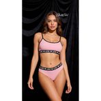 BlackPatel Love Pink Rib Bikini Takımı