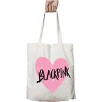 Blackpink Kalp Iki Taraf Kalıcı Yıkanabilir Okul Plaj Omuz Bez Çanta