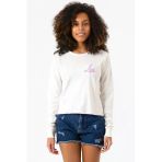 Blackpink Lisa Signature Ekstra Uzunkol Sweatshirt Ekru